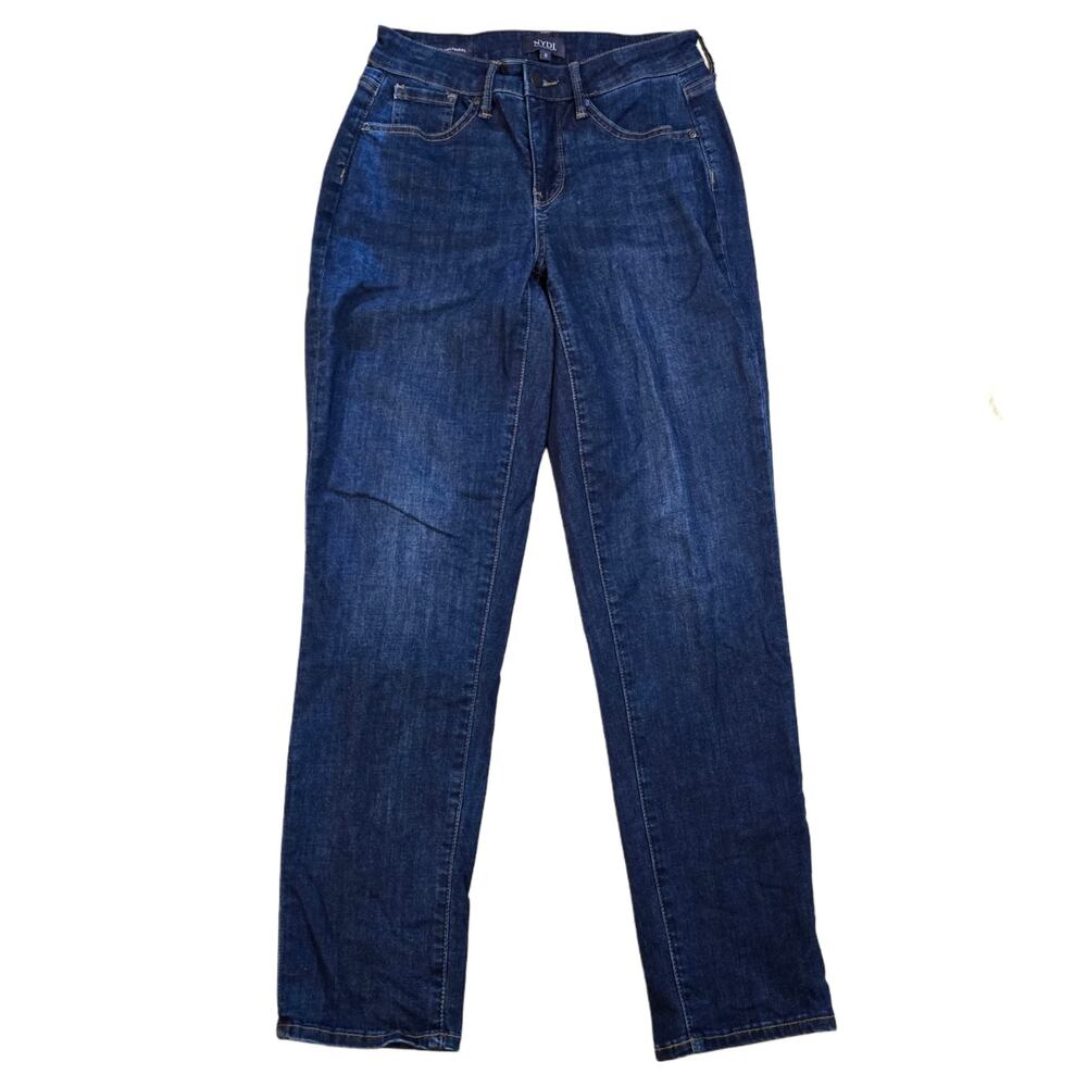 NYDJ Margot Girlfriend Jeans Sz 0 Dark Wash Palace Cool Embrace Lift Tuck Denim